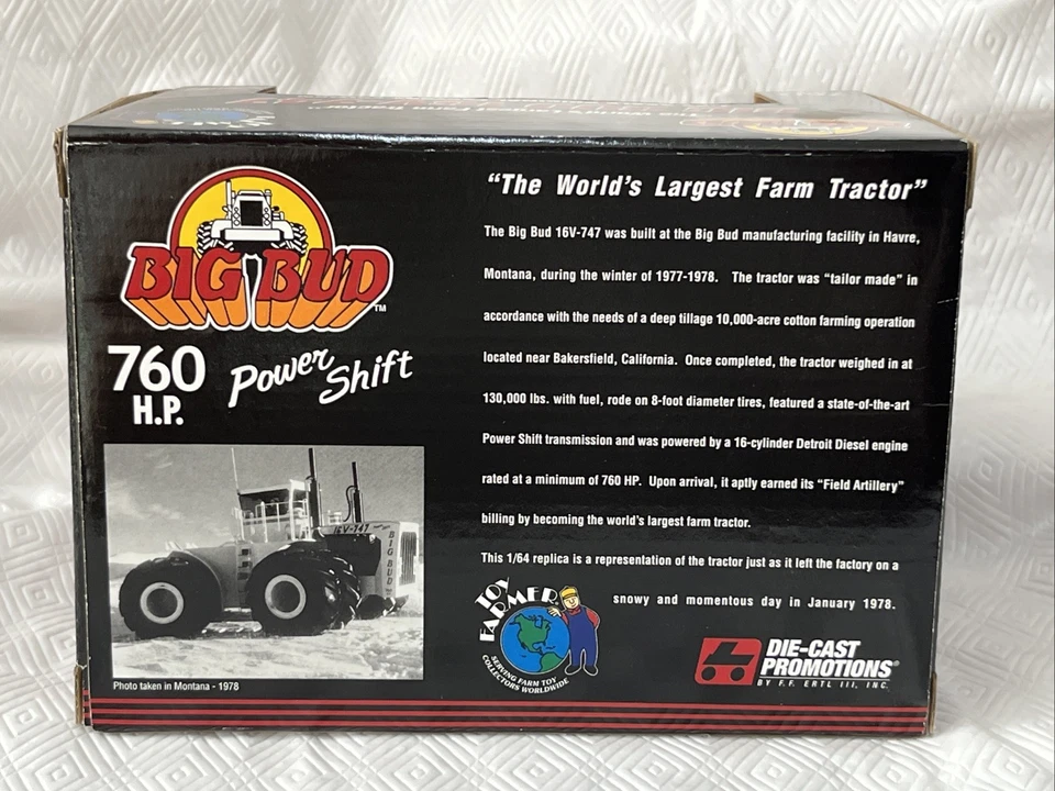Toy Farmer Big Bud 16V-747 1:64 Scale Original Factory Edition Diecast Tractor - Image 3 of 4