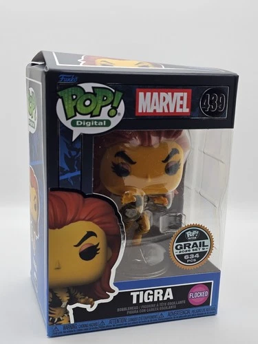 Funko Pop! Digital #439 West Coast Avengers Tigra Grail LE 634 SMASHED BOX