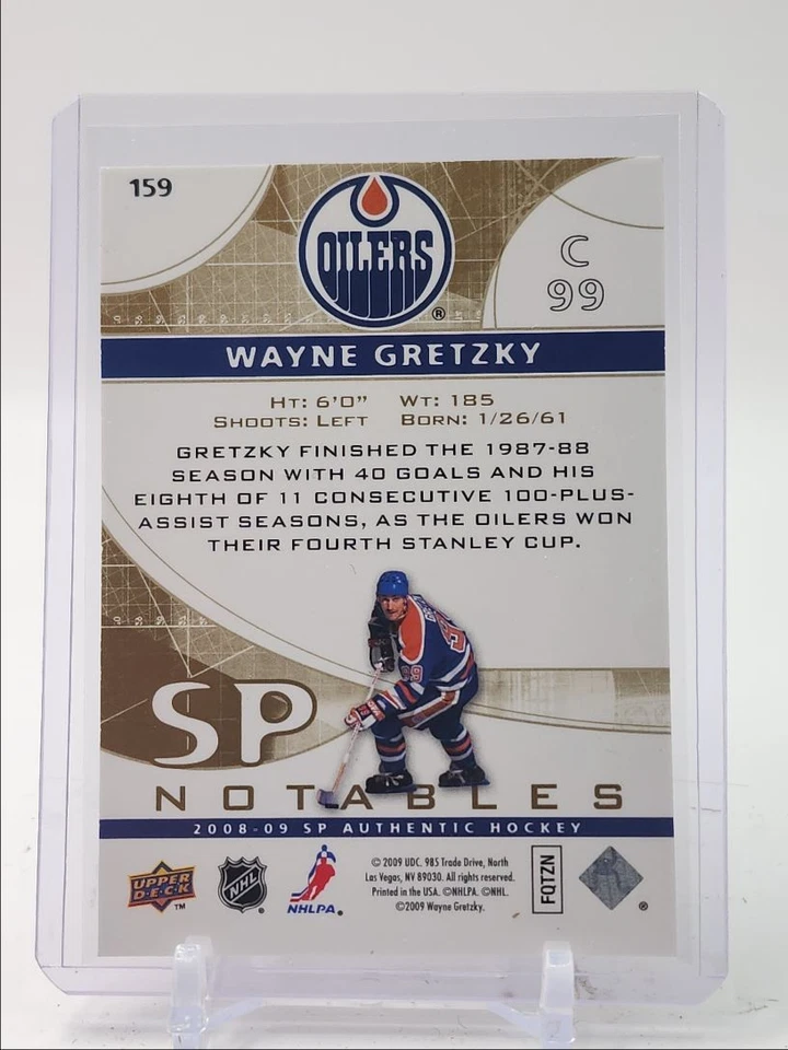 WAYNE GRETZKY 2008-09 UPPER DECK SP AUTHENTIC NOTABLES LIMITED /100 Q3329 - Image 2 of 2