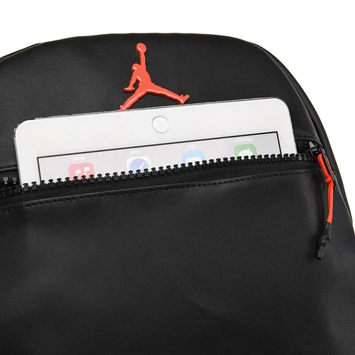 Jordan Hoops Elite Pro Basketball Backpacks leather Black - White-Red Travel Bag - Picture 15 of 24