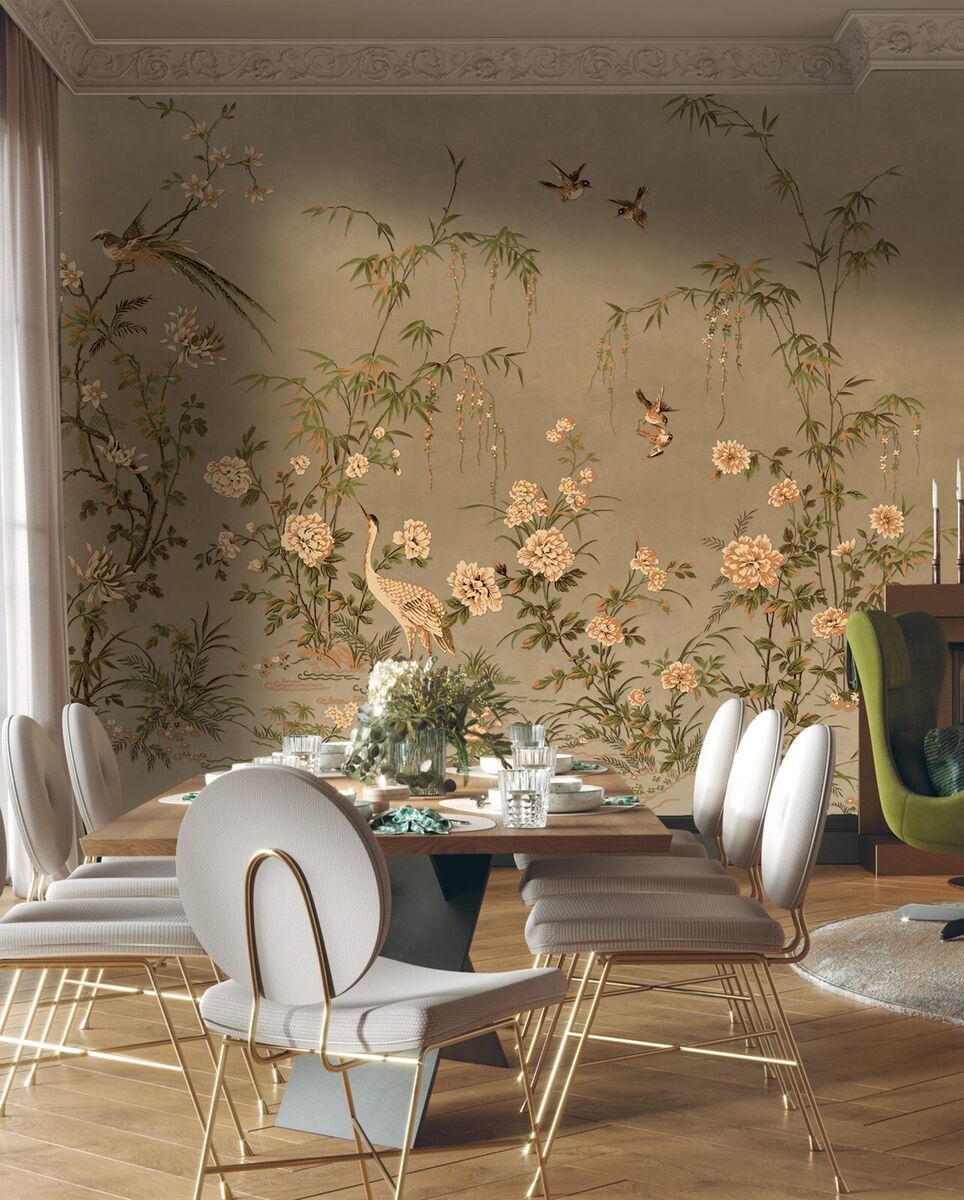 Chinoiserie Wallpaper Mural for Room