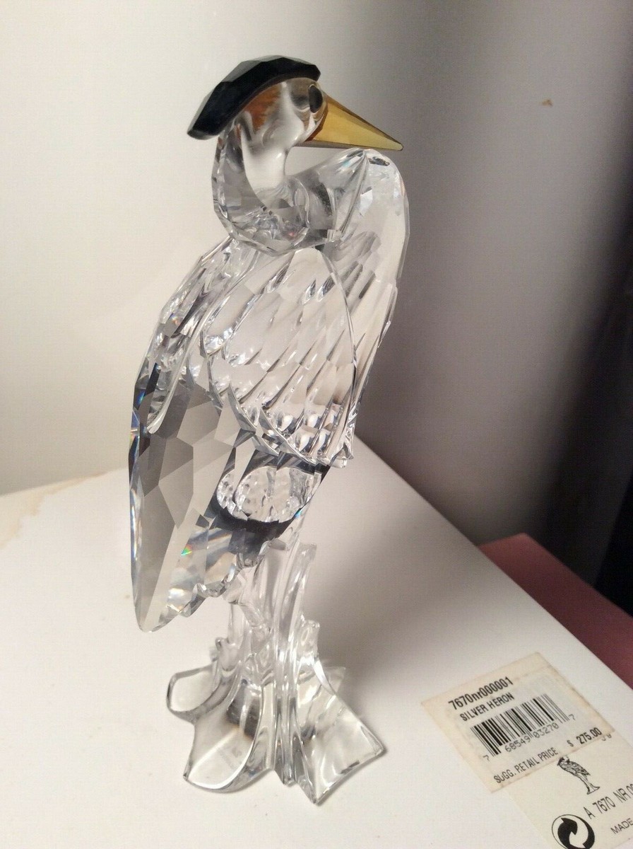 Swarovski Crystal Figurine SILVER HERON # 7670nr000001 New | eBay