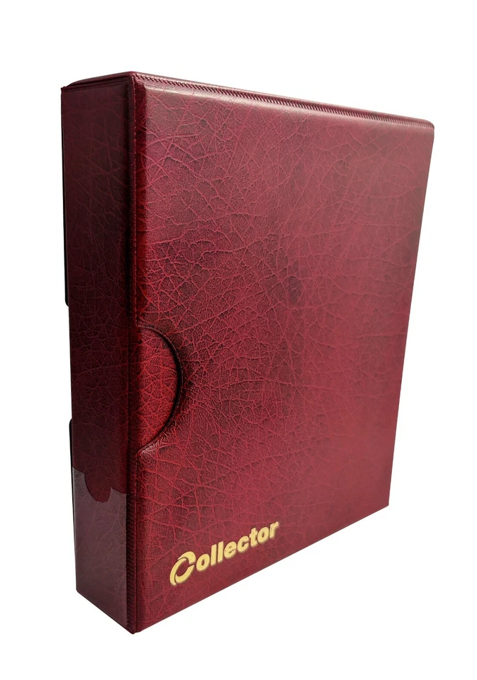 Collector Coin Album IN CASE - for 300 mix sizes coins Book Folder - RED