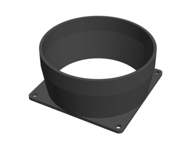Lüfter Abluft Adapter 92 mm x 100 mm aus Kunststoff