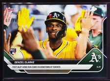 Denzel Clarke A's 1st MLB Home Run Hometown Toronto 2025 Topps Now 240 Black /10