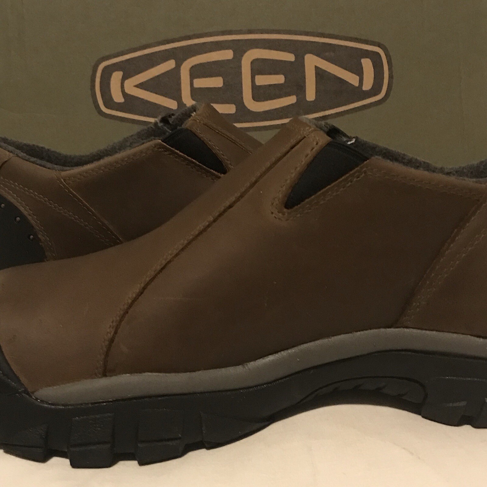 Scarpe slip on uomo NEW KEEN taglia 7 M Bressanone impermeabili isolate 1002269 lana