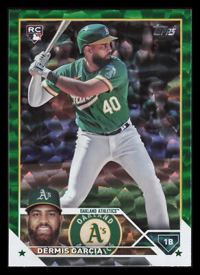 Dermis Garcia RC 411/499 Green Foil 2023 Topps Update US11 Oakland Athletics