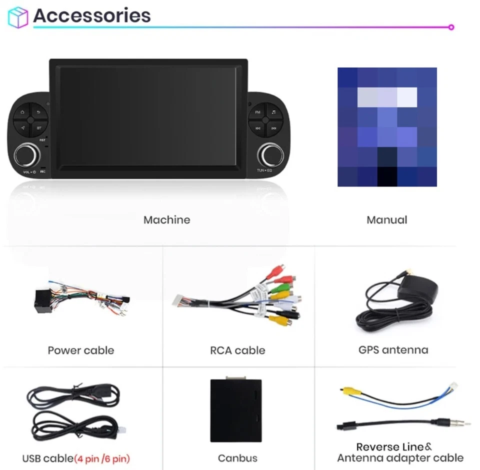 RADIO PER FIAT PANDA 312 7" BLUETOOTH USB MP5 GPS WI-FI ANDROID CARPLAY - Immagine 4 di 4