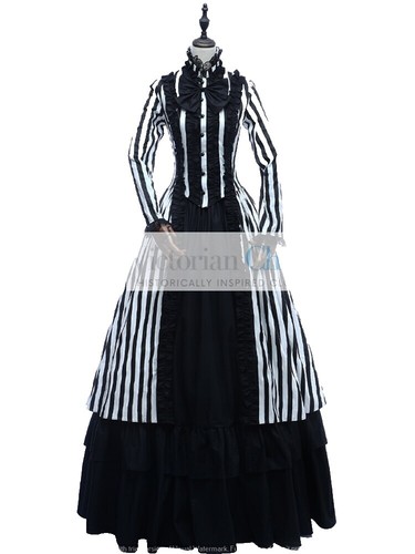 Gothic Steampunk Victorian Black/ Red/ Gold Outfit m | eBay