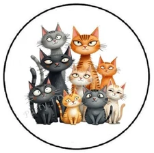QUIRKY CATS ENVELOPE SEALS LABELS STICKERS PARTY FAVORS