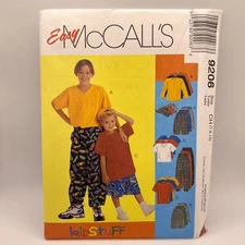 McCall's 9206 Pattern Sz CH 7,8,10 Multiple Tops Shorts Pants UNCUT FF
