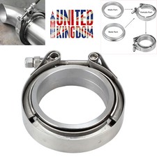 2.5" inch 63mm V Band Vband Clamp Stainless Steel Flange Turbo Exhaust Downpipe