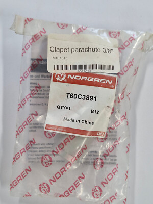 2 Stück NORGREN T60C3891 Berstschutzventile - NEUWERTIG - worldwide shipping