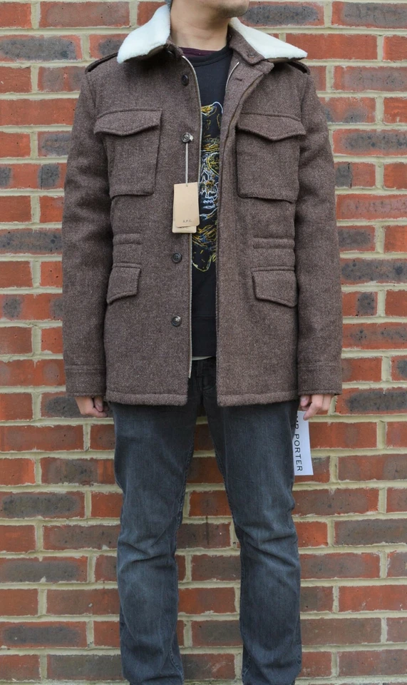 Brand New Apc X Harris Tweed Wool Jacket LARGE A.P.C Heavyweight - Image 2 of 4