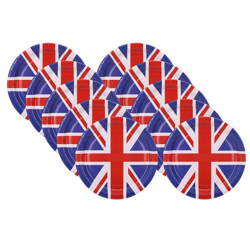 10/20x Platos Union Jack VE Día Eventos Reales Vajilla Fiesta Callejera Británica 23 cm - Imagen 6 de 12