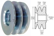 POLEA ALTERNADOR 2 RANURAS 7/8" DIÁMETRO 85mm OD PARA DELCO FREIGHTLINER KENWORTH