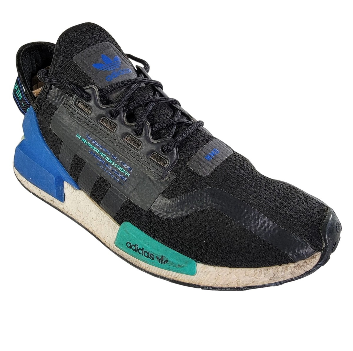 Adidas NMD R1 Mens Shoes Size Black Blue Green Athletic Style