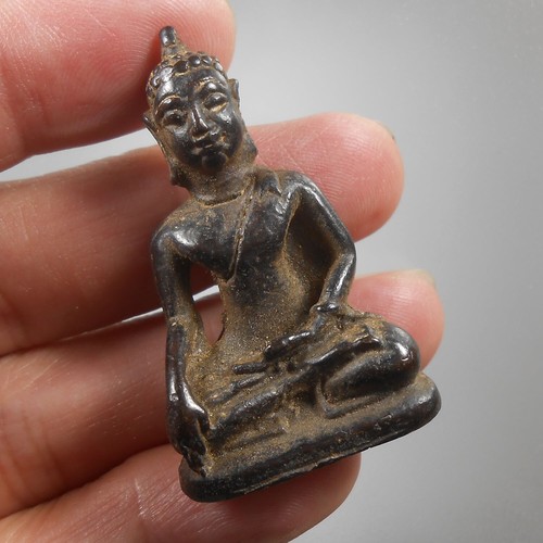 PERFECT STATUE PHRA KRU AYUTTHAYA OLD THAI BUDDHA AMULET VERY NICE - Picture 6 of 7