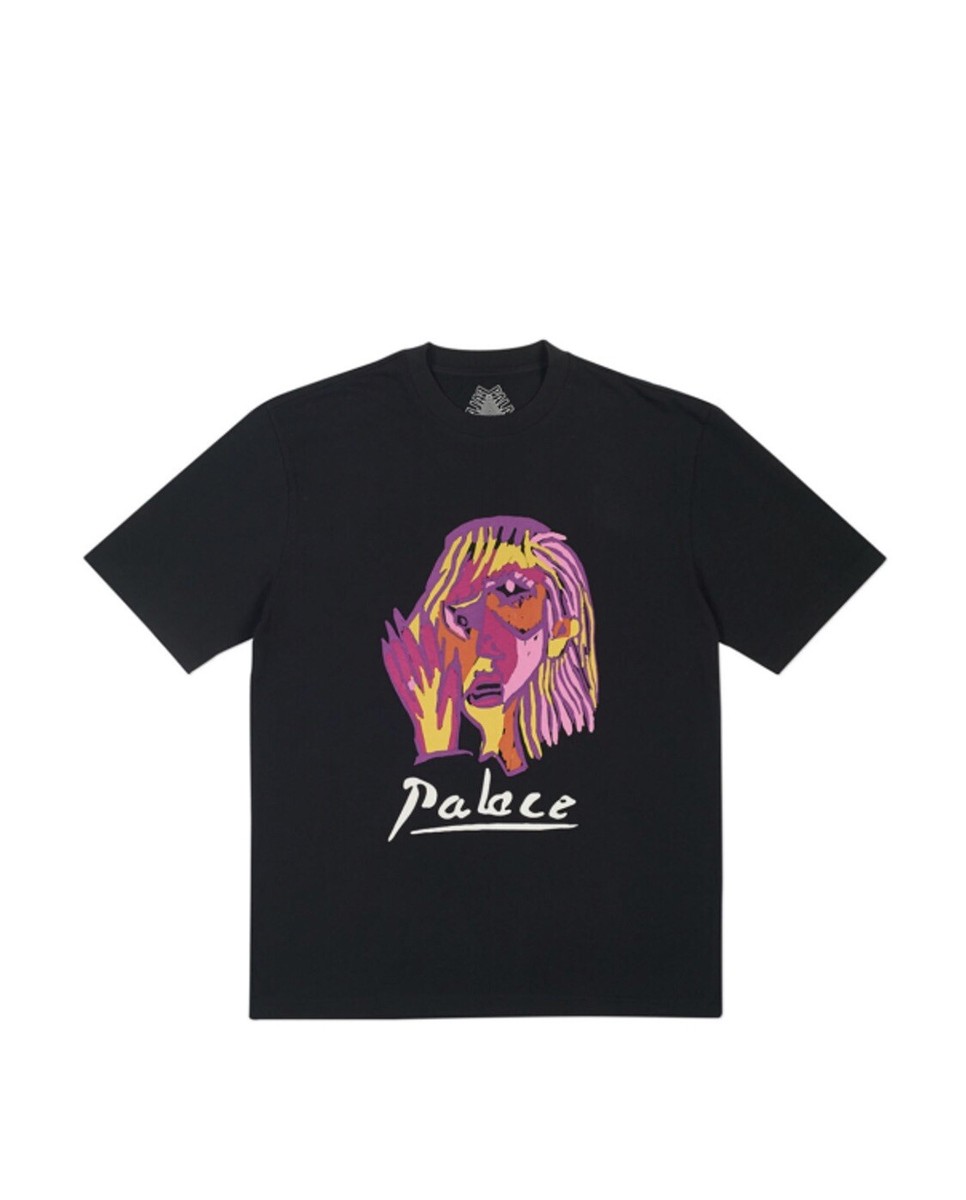 Palace signature T-shirt black print S | eBay