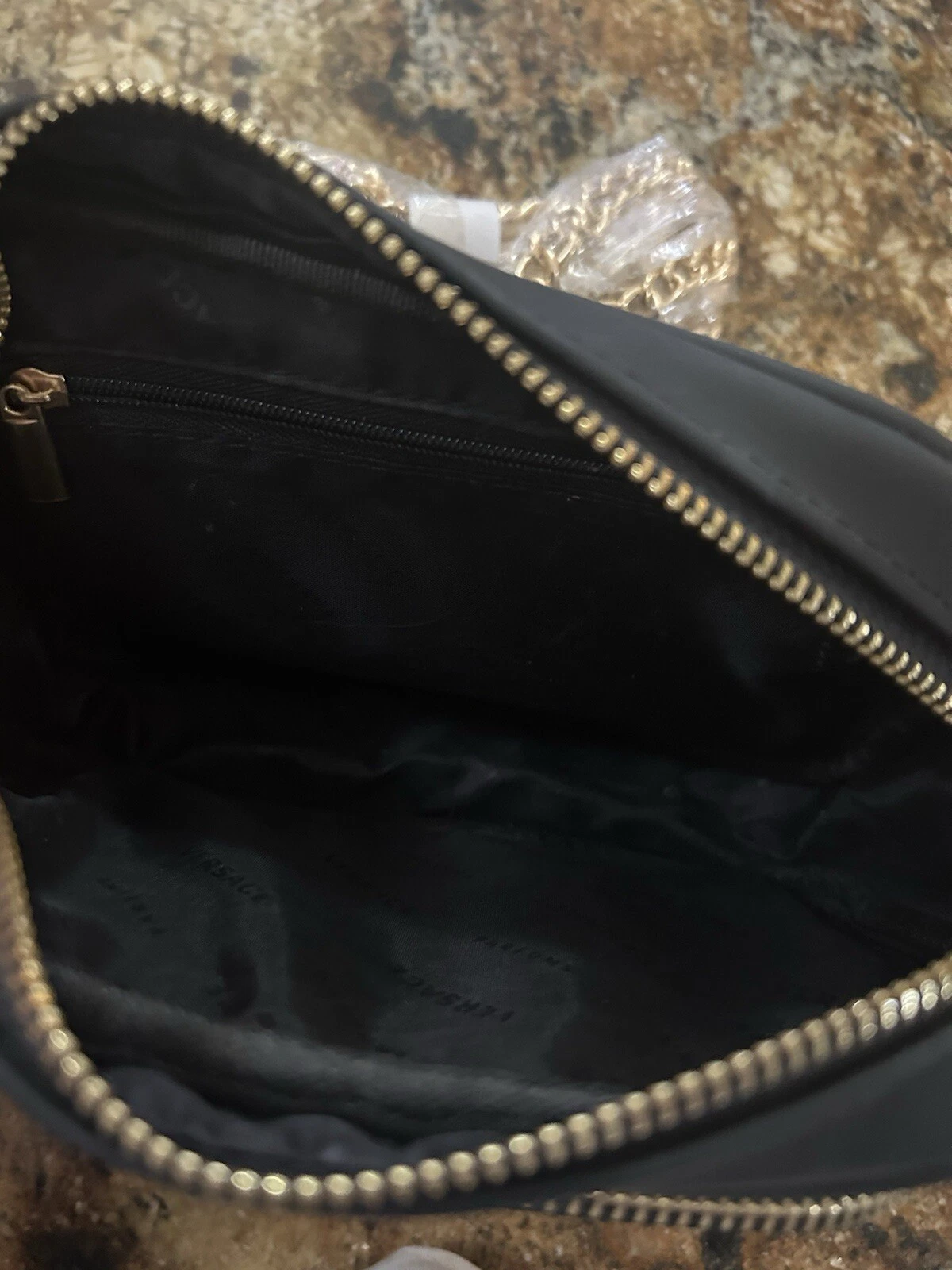 Borsa da sera Versace tracolla oro logo Medusa pochette tracolla + profumo