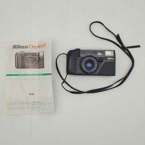Nikon One Touch Point & Shoot 35 mm Film Camera w/Case 1:2.8 Flash Tested Works - Picture 13 of 14