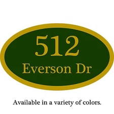 Custom Home Address Plaque Personalized Aluminum Sign 12" x 7" Choice of Colors