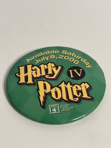 Harry Potter IV Year 4 of the Series Green Pinback Button Saturday July 8, 2000 - Picture 3 of 7
