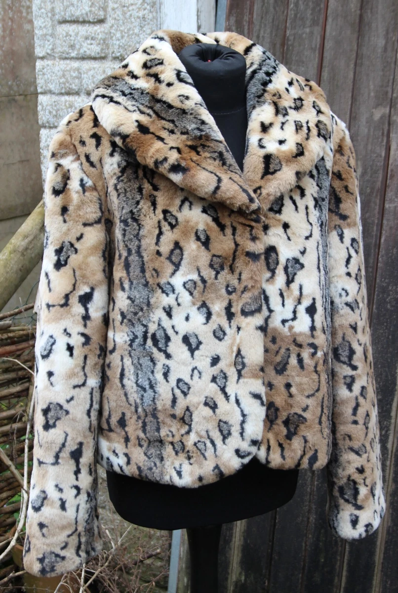 Leopard jacket top faux fur