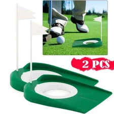 2x Golf Putting Cup and Putt Accuracy Training Hole Use with Golf Putting Mat