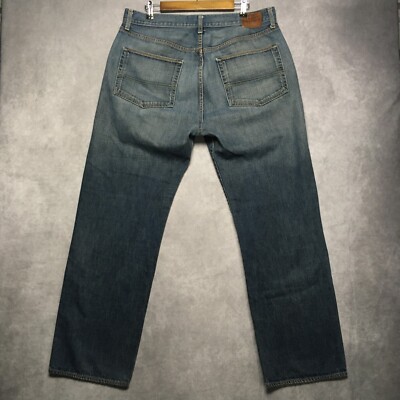 Polo RL Mens Hayden Relaxed Fit Straight Leg Blue Jeans size 36x32