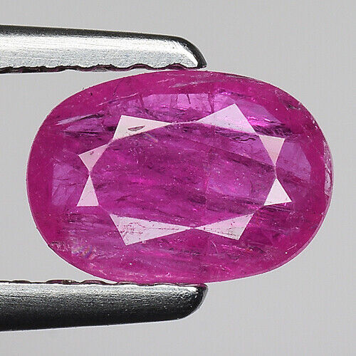 0.855 CTS-NATURAL RUBY NO GLASS FILLED PINK OVAL LOOSE GEMSTONES SEE VIDEO - Picture 1 of 5