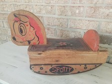 Vintage Wooden Toddler "Spotty" Rocking Horse