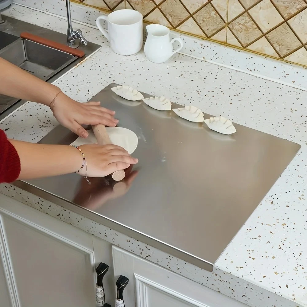 Stainless Steel Cutting Chopping Board Dough Board Meat Bread Kitchen Worktop UK