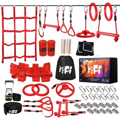Ninja Warrior Hindernisparcours Kinder Kletterset 18 Meter