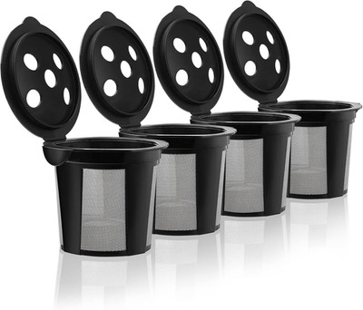4 Reusable K Cups for Keurig K Supreme, K Supreme Plus, K Slim with Multistream