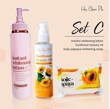 Her Choice PH Set C: Kojic Soap, Body Lotion  Sunflower Beauty Oil