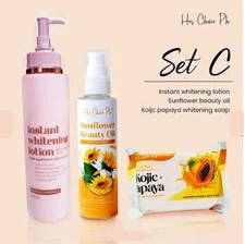 Her Choice PH Set C: Kojic Soap, Body Lotion & Sunflower Beauty Oil
