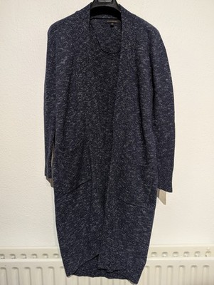 Banana Republic lange Strickjacke vorne offen 70% extrafeine Merinowolle, Gr. S marine