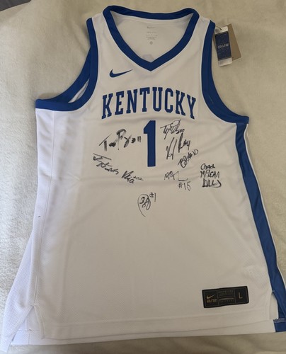 2024-2025 KENTUCKY WILDCATS TEAM SIGNED NIKE JERSEY W/COA OTEGA OWEH & KOBY BREA - Picture 1 of 5