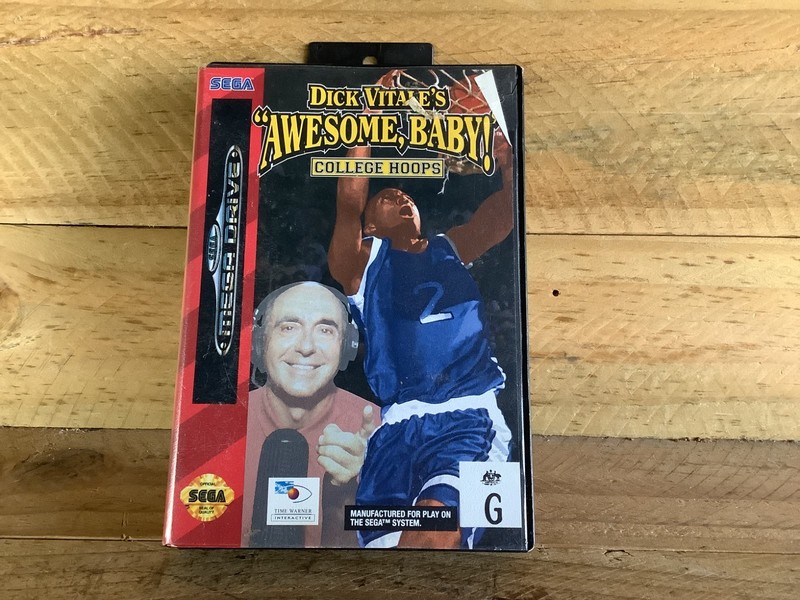 SEGA MEGA DRIVE GAME - DICK VITALE'S AWESOME BABY COLLEGE HOOPS BASKETBALL