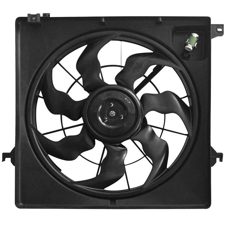 Conjunto de ventilador de radiador eléctrico para 14 2015 2016 2017 2018 Hyundai Santa Fe Sport Foto 3 de 4