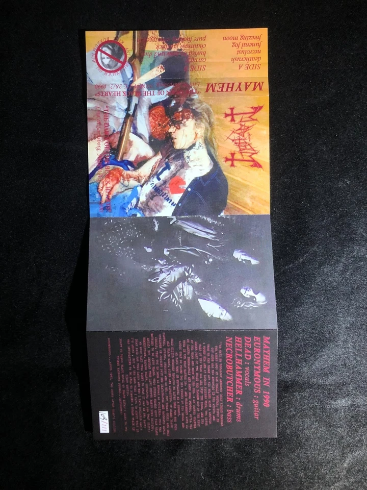 Mayhem The Dawn Of The Black Hearts Cassette Limit 111 Copies Black Metal - Image 3 of 4