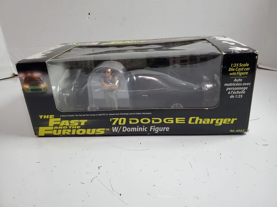 NEW Revell 1/25 Fast and the Furious '70 Dodge Charger Diecast w/Dom Figure - Image 2 of 4