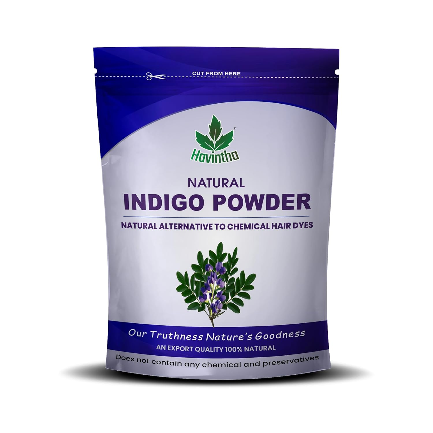 Natural Indigo Powder (Indigofera Tinctoria) for Hair, Pure and Herbal for Natur