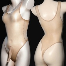 Body uomo trasparente lucido body perizoma tuta wrestling singlet intimo