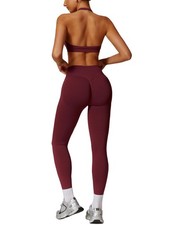 Workout Sets for Women Seamless High Waist Scrunch Butt Lifting Gym Leggings ...