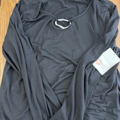 Free Kisses Long Sleeve Top -  Size 3X - Black