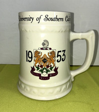 1953 UNIVERSITY OF SOUTHERN CALIFORNIA CREST LOGO STEIN U.S.A. "Dave" on back