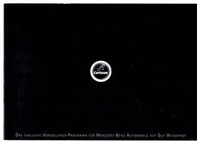 Carlsson 2010-2011 UK Market Brochure In German & English Mercedes, Smart, C25