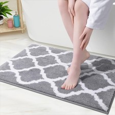 OLANLY 36x24 Non-Slip Microfiber Bath Mat Rug, Soft Absorbent